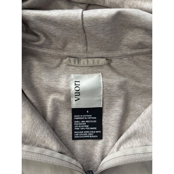 Vuori Mens Full-Zip Hooded Sunday Element Jacket S, new with tags, Toast Heather - Picture 6 of 8